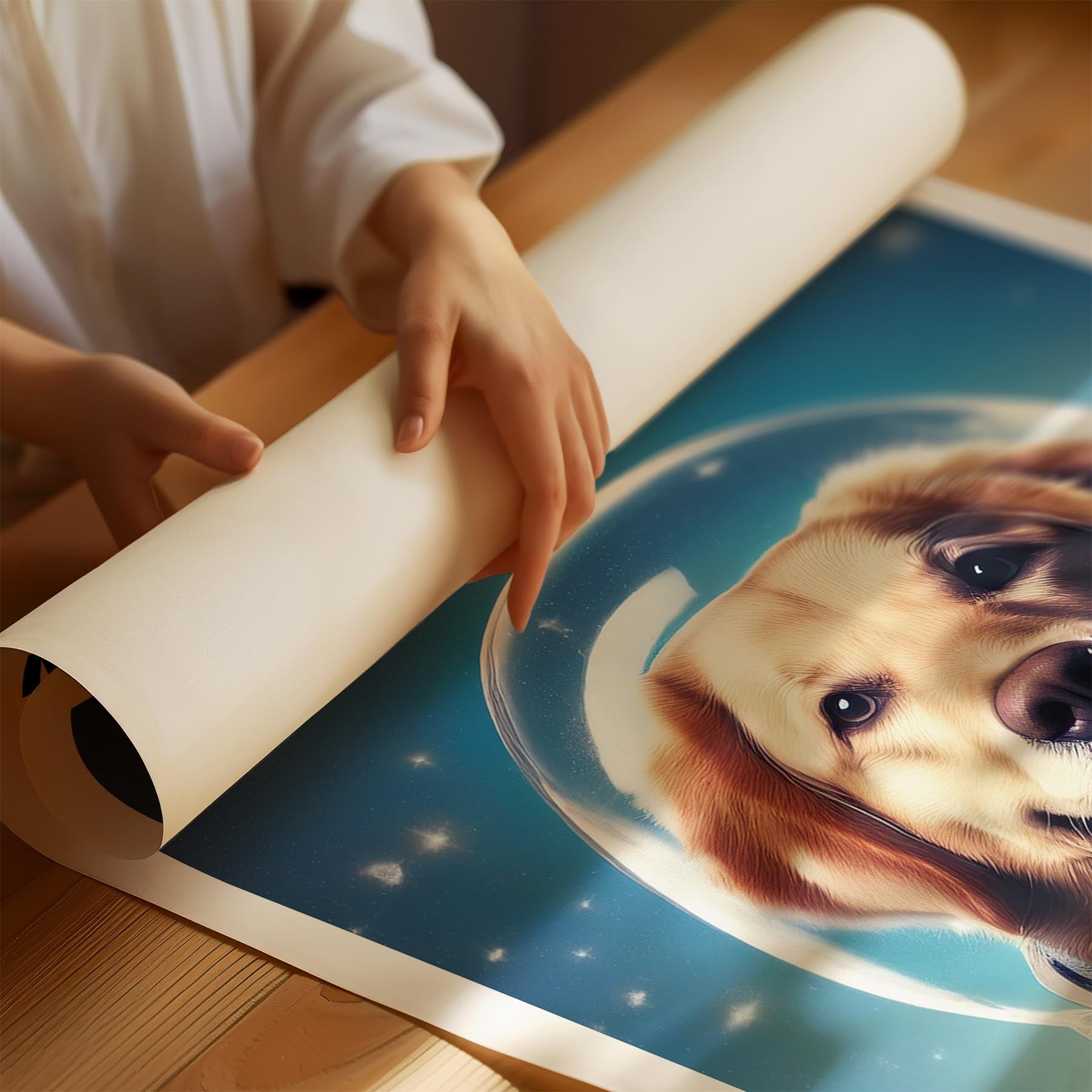 Maremma Astronaut Dog Series with Text Astro Dog image 1