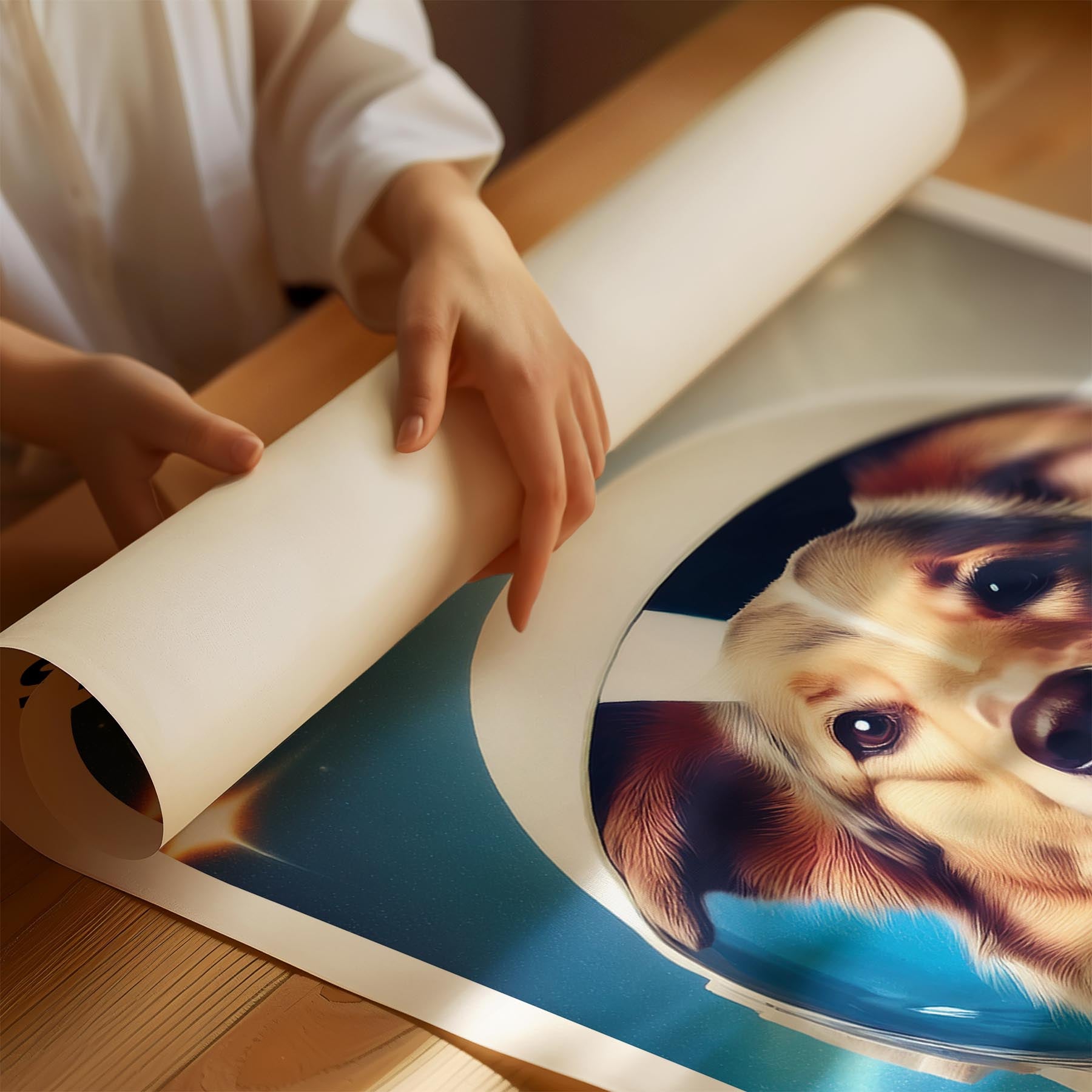 Rough Smooth Collie Astronaut Dog Series with Text Astro Dog image 1