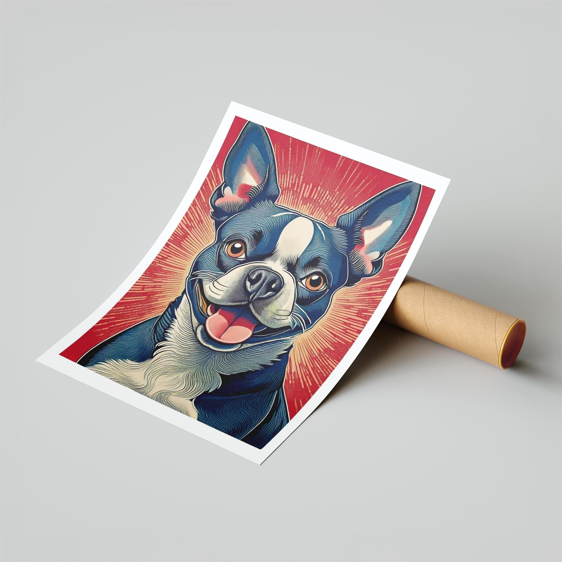 Boston Terrier Hokusai Japanese Inspired Dog Series image 6