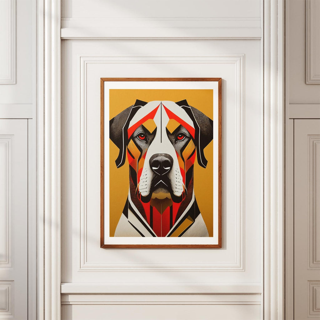 Neapolitan Mastiff Geometric Orange Series image 3