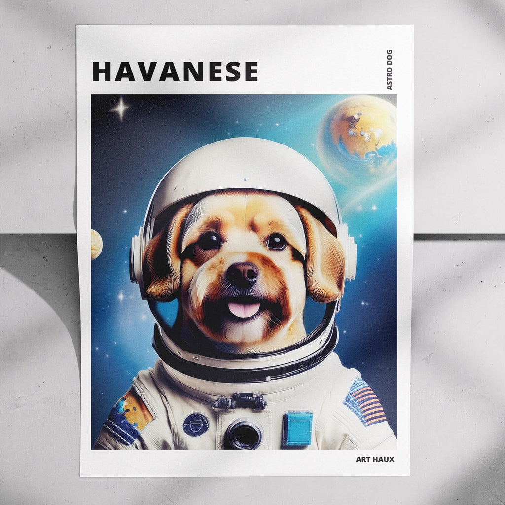 Havanese Astronaut Dog Series with Text Astro Dog image 7