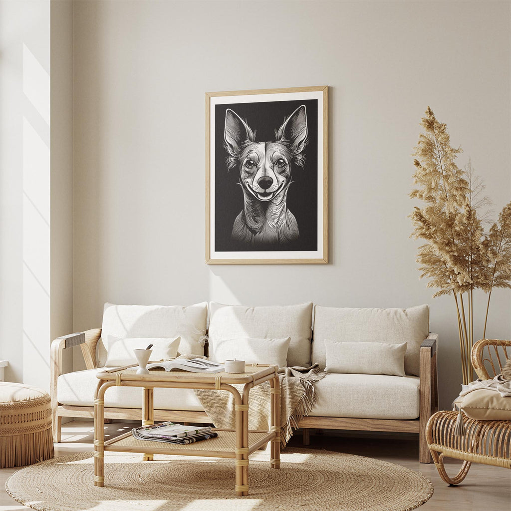 Chinese Crested Line Dog Series in Black and White image 2