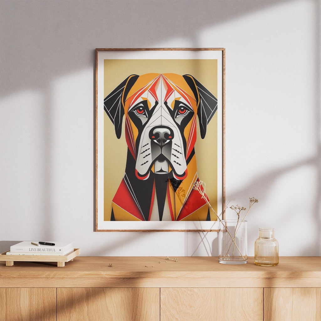 Dogue de Bordeaux Geometric Orange Series image 8