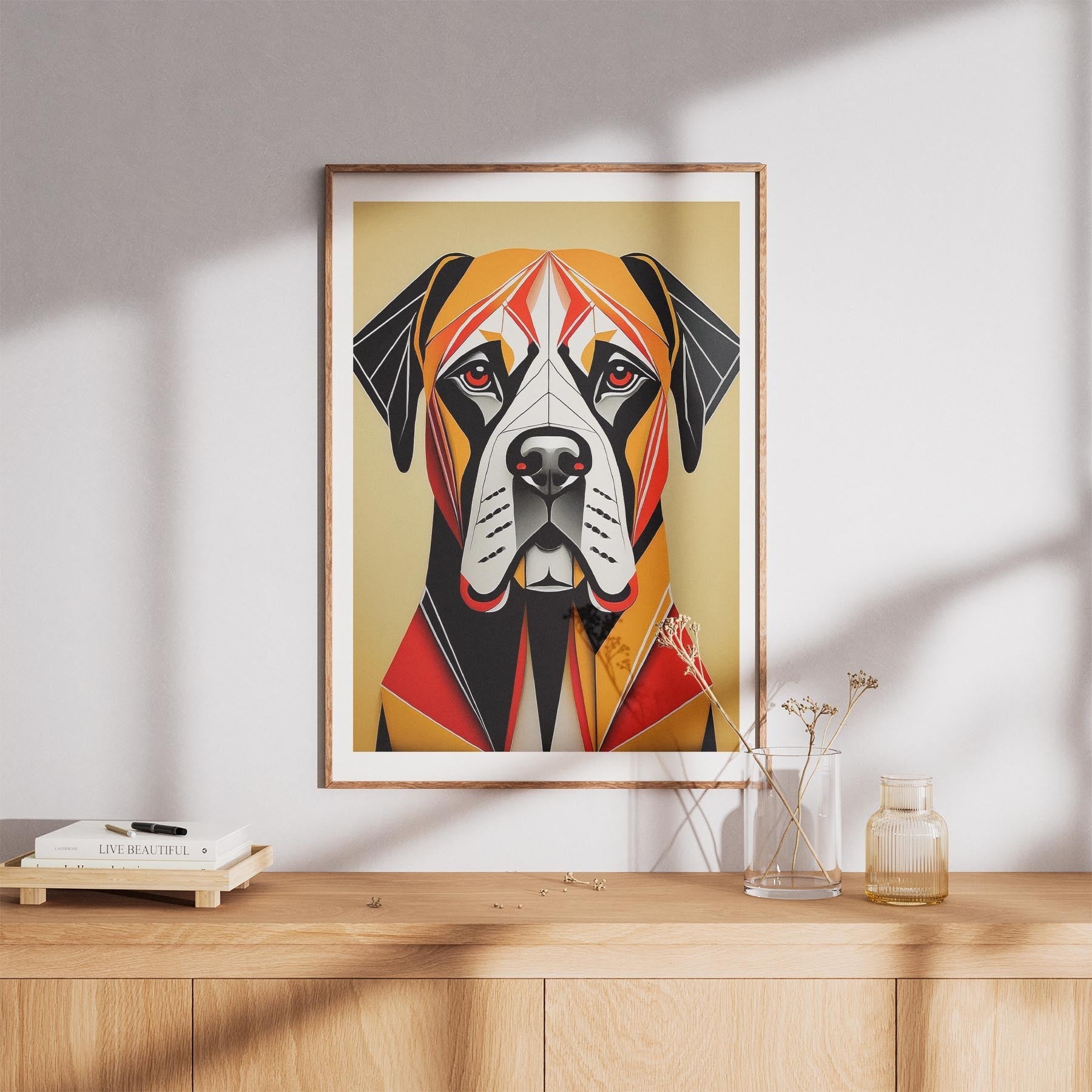 Dogue de Bordeaux Geometric Orange Series image 8