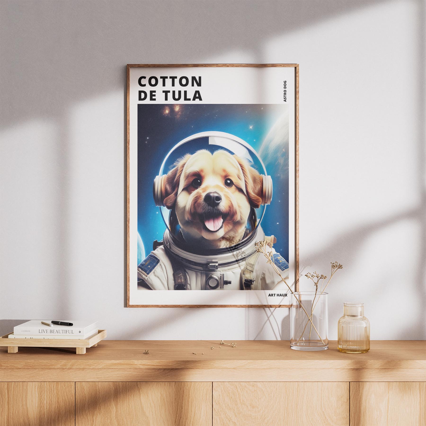 Coton de Tulear Astronaut Dog Series with Text Astro Dog image 8