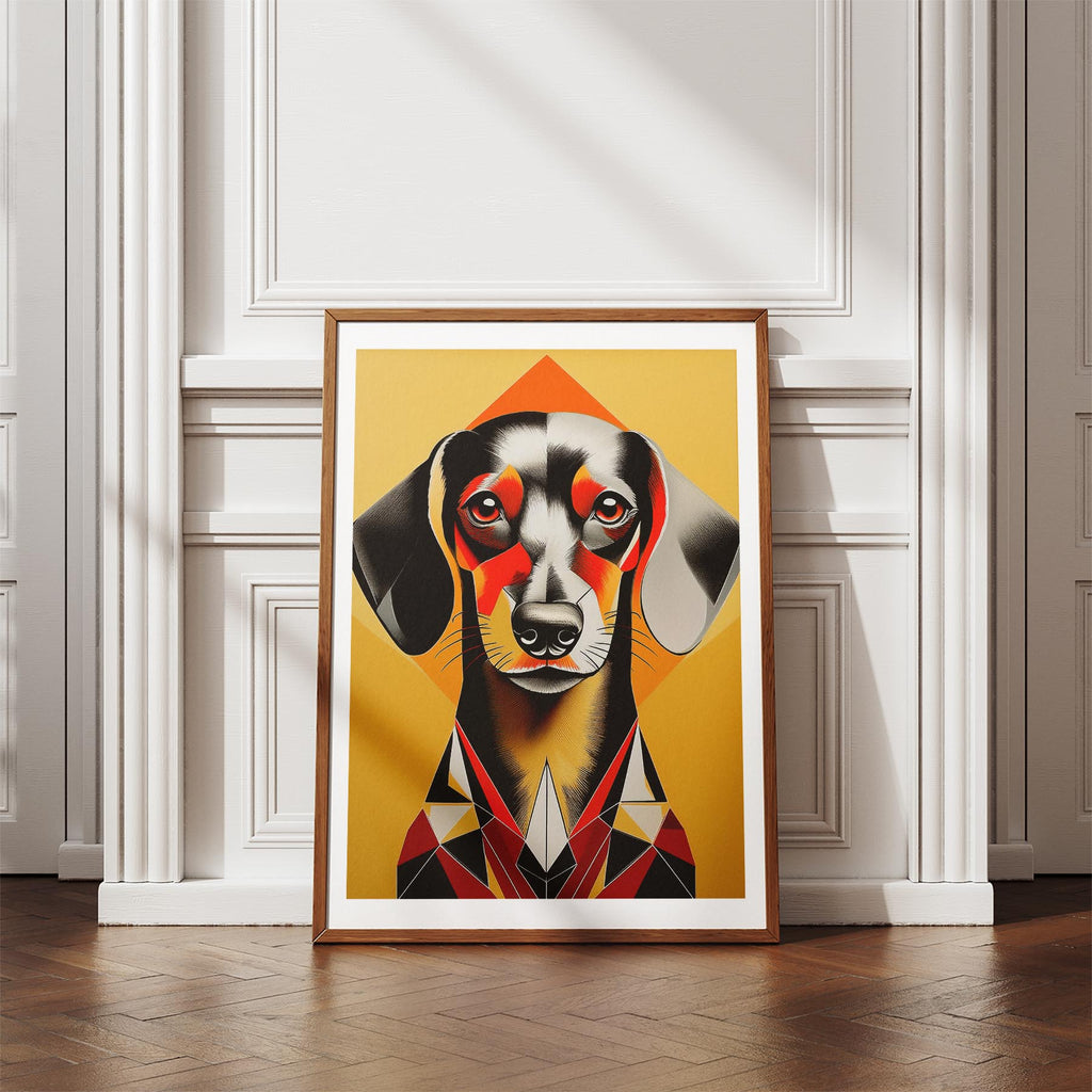 Dachshund Geometric Orange Series image 4