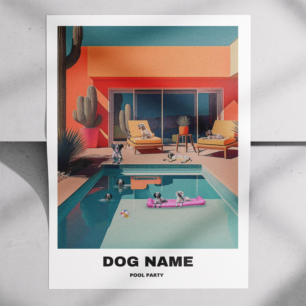 English Setter Custom Pool Party WITH TEXT image 7