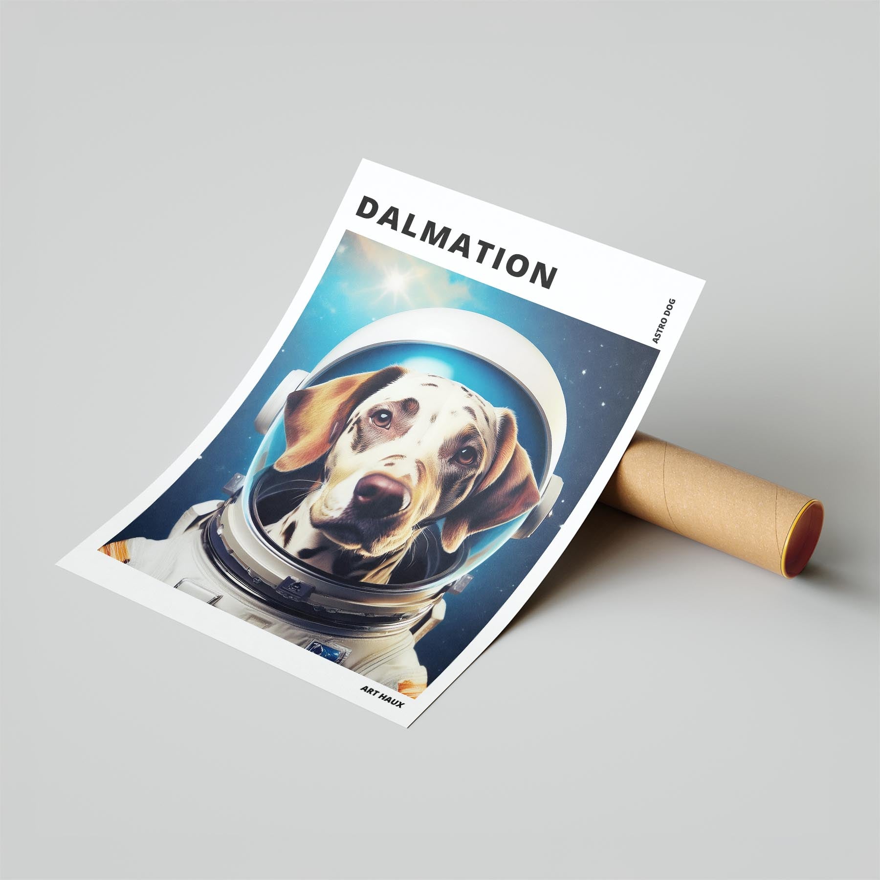 Dalmatian Astronaut Dog Series with Text Astro Dog image 6
