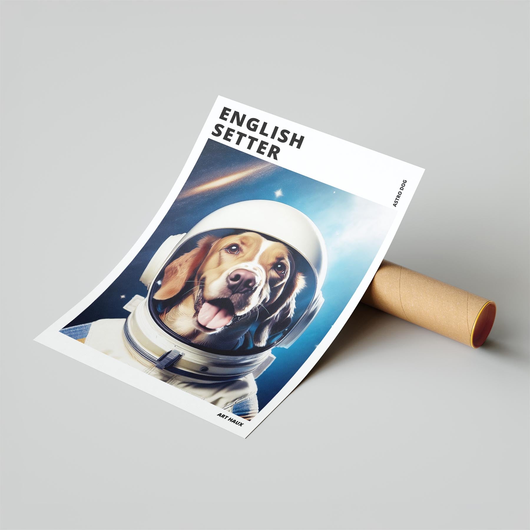 English Setter Astronaut Dog Series with Text Astro Dog image 6