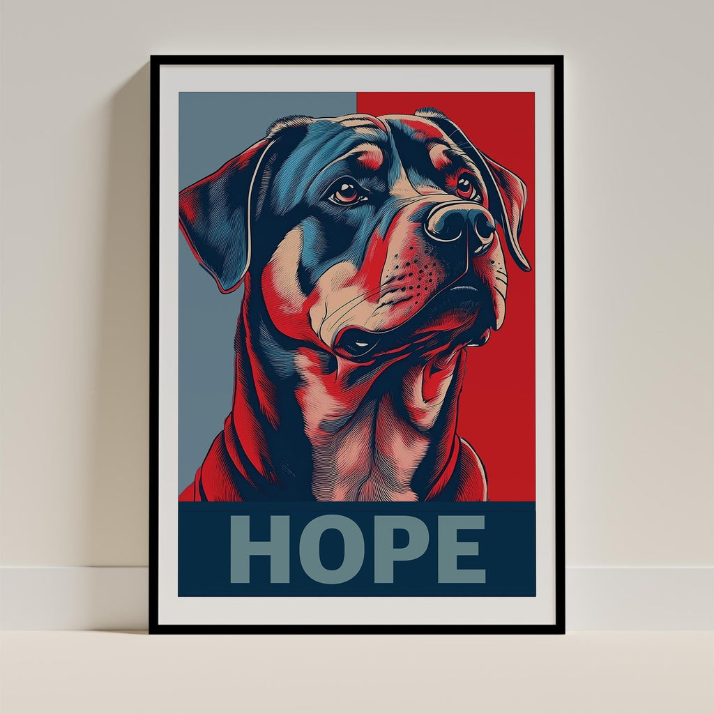 Rottweiler HOPE Series Inspired by the Obama Poster image 0