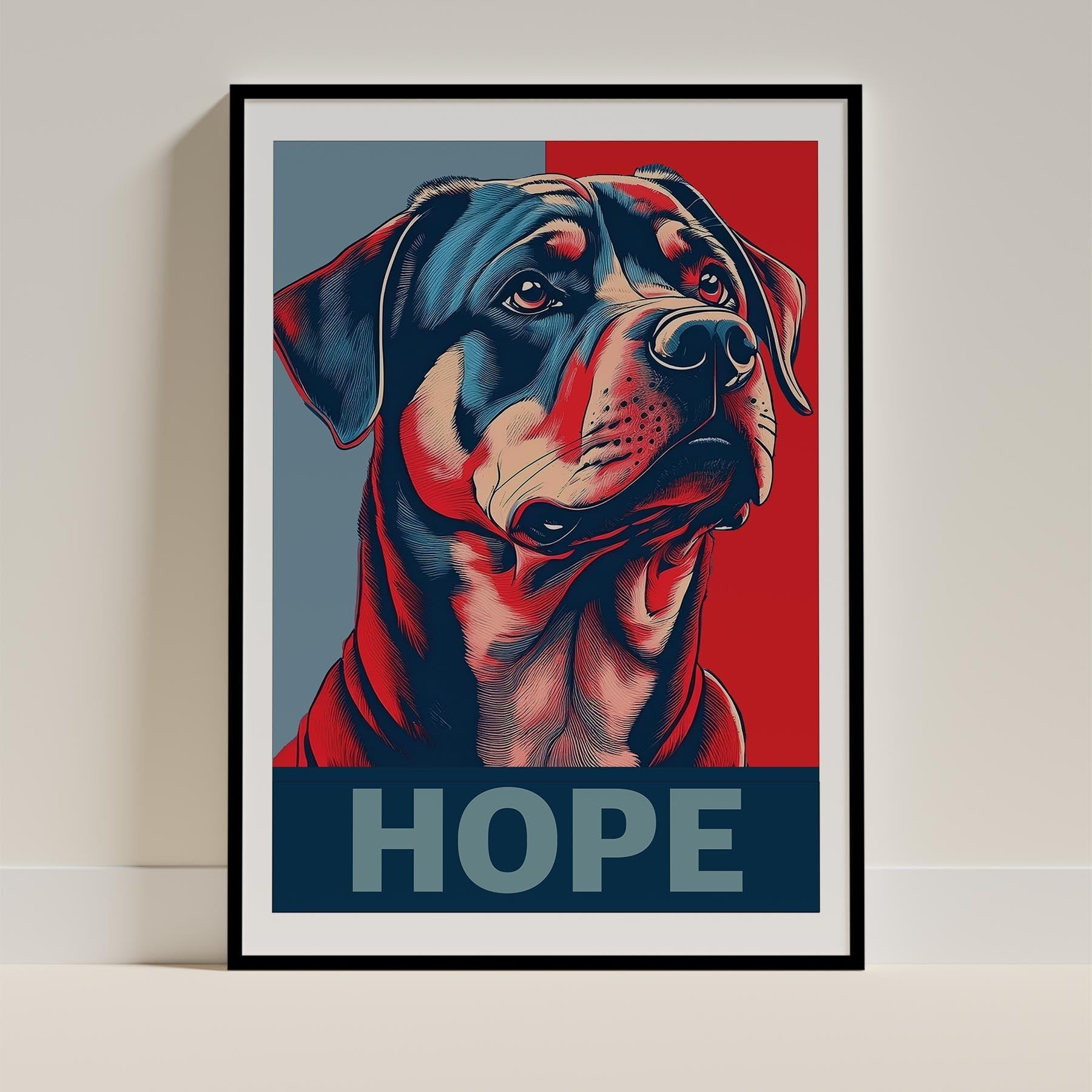 Rottweiler HOPE Series Inspired by the Obama Poster image 0
