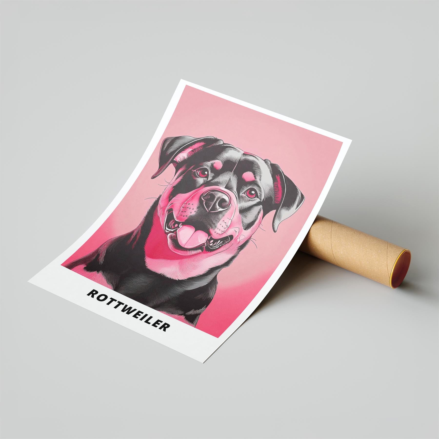 Rottweiler Pink and Black Dog Series 1 image 6