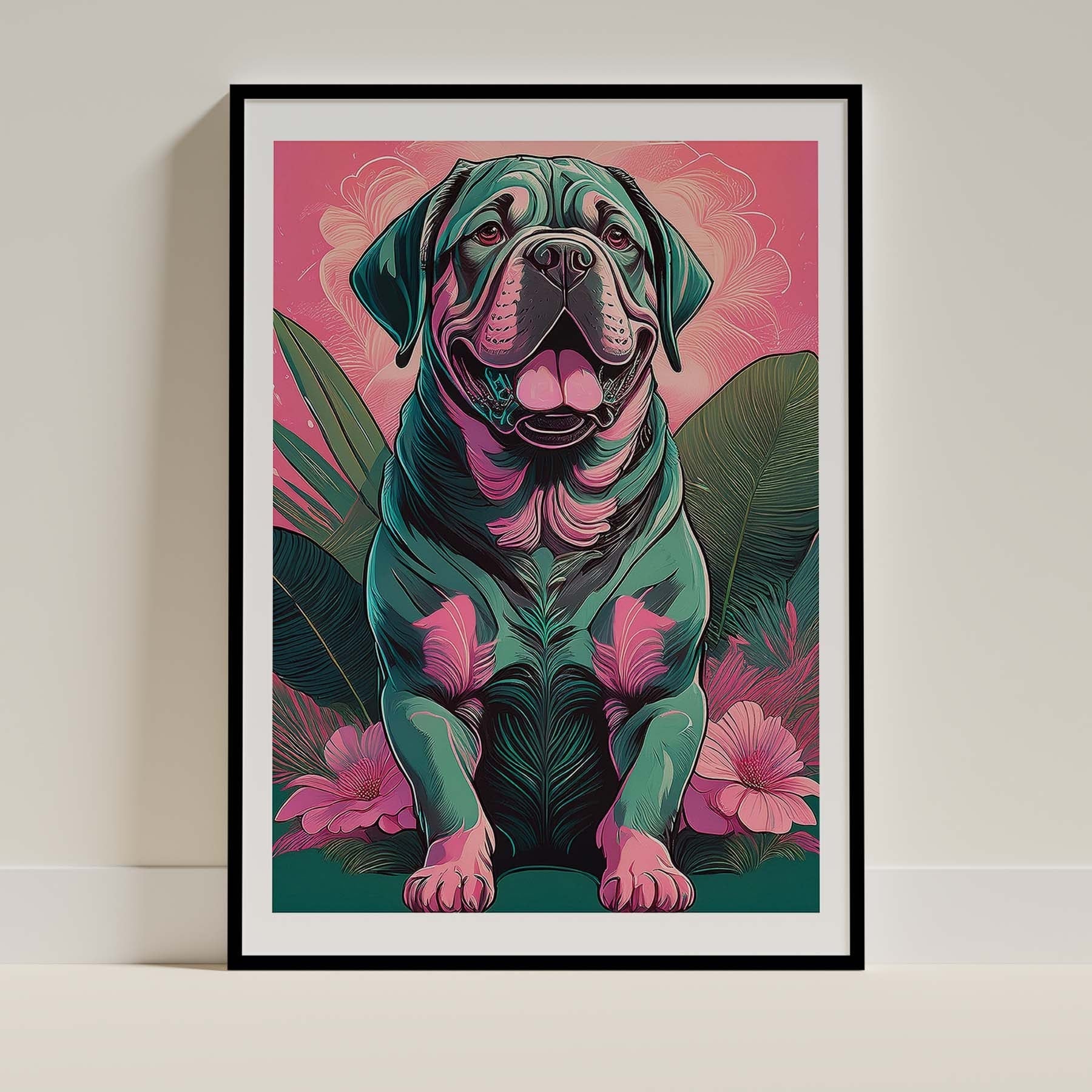 Dogue De Bordeaux Flowery Dog image 0