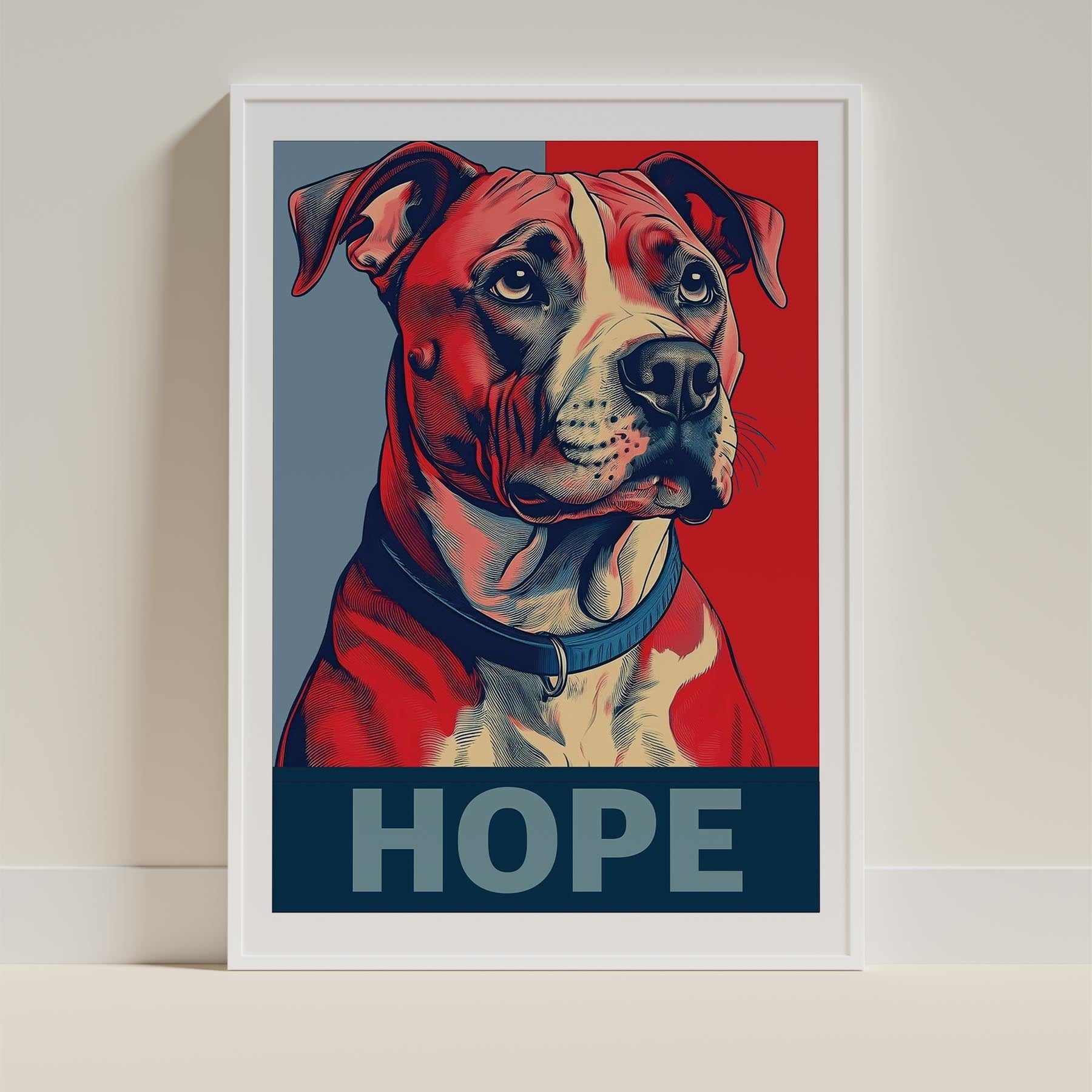 American Staffordshire Terrier HOPE Series Inspired by the Obama Poster image 9