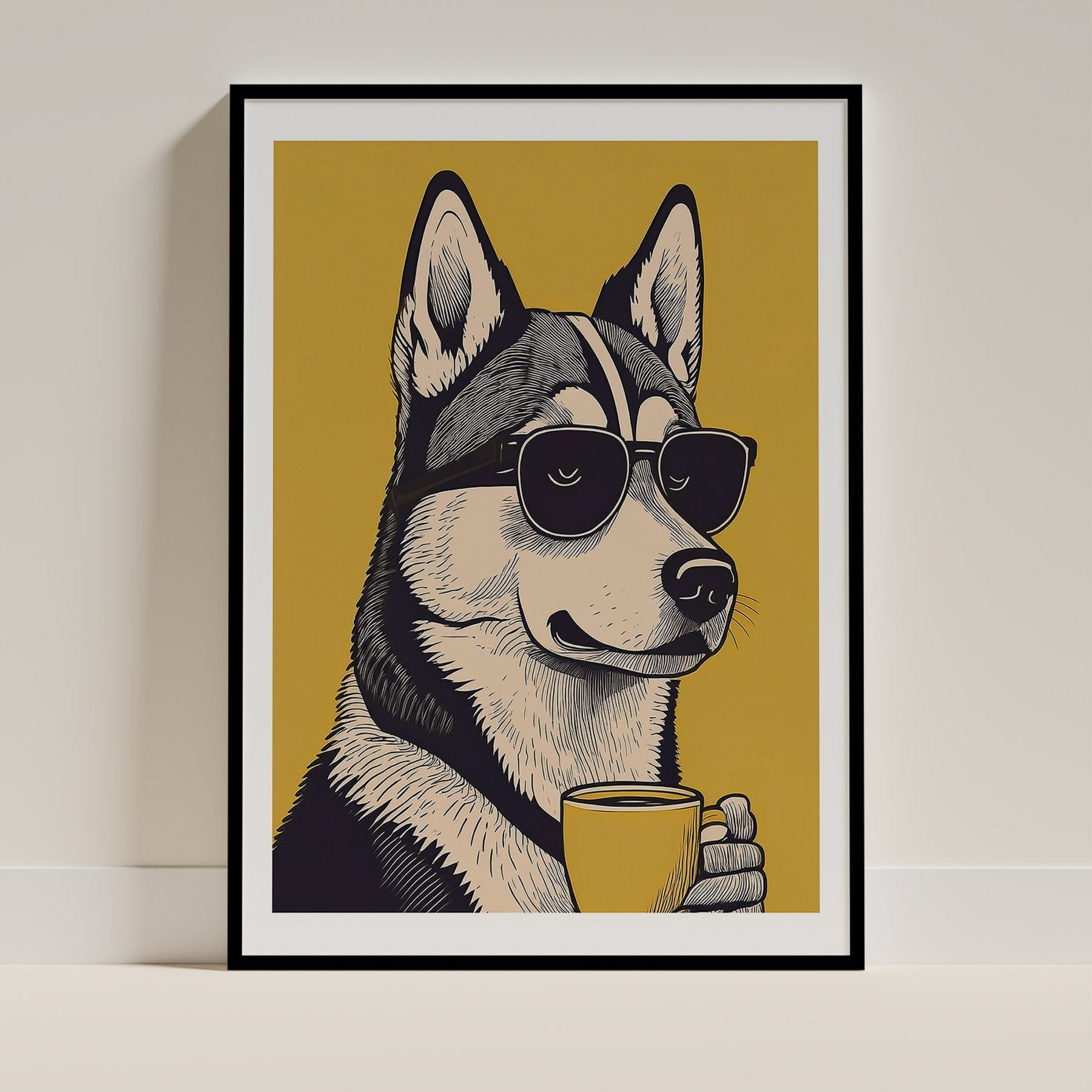 Siberian Husky Chillin Coffee Dog image 0