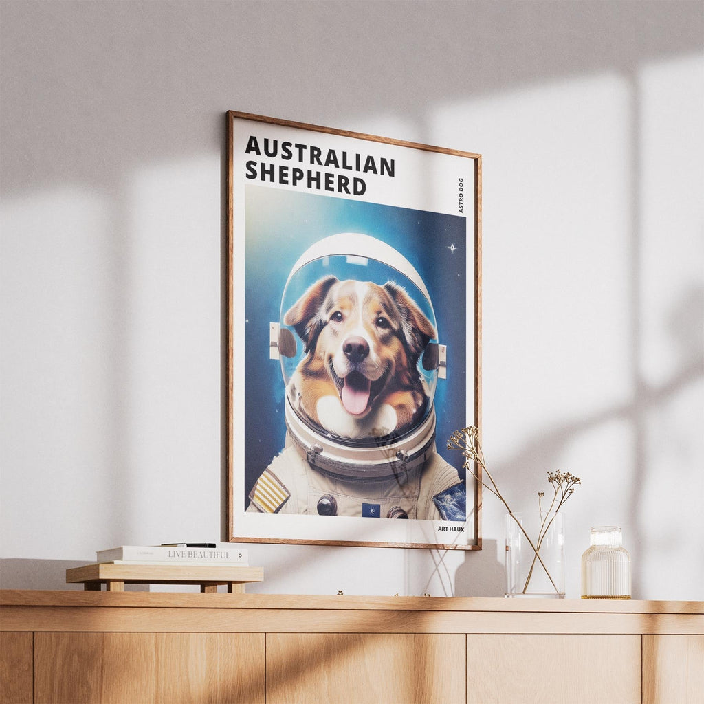Australian Shepherd Astronaut Dog Series with Text Astro Dog image 5