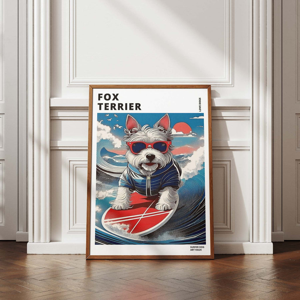 Fox Terrier Hokosai Surfer Dogs 1 image 4