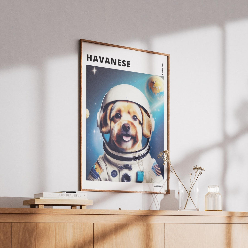 Havanese Astronaut Dog Series with Text Astro Dog image 5