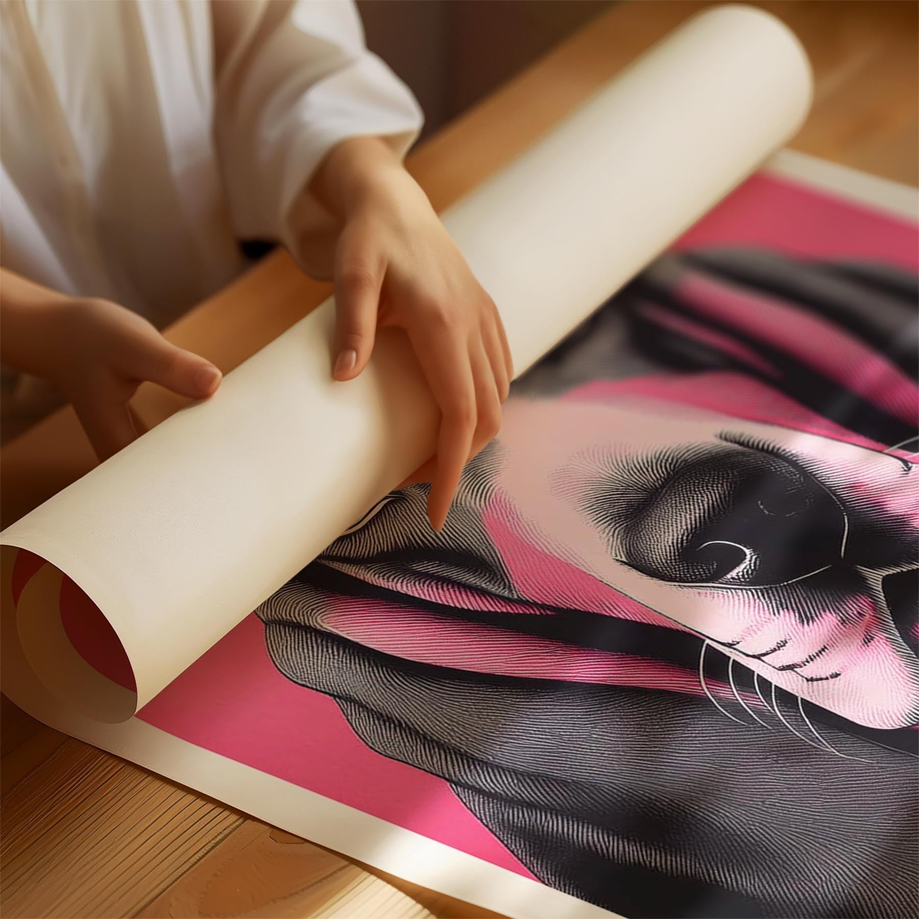 Basset Hound Pink and Black Dog Series 1 image 1