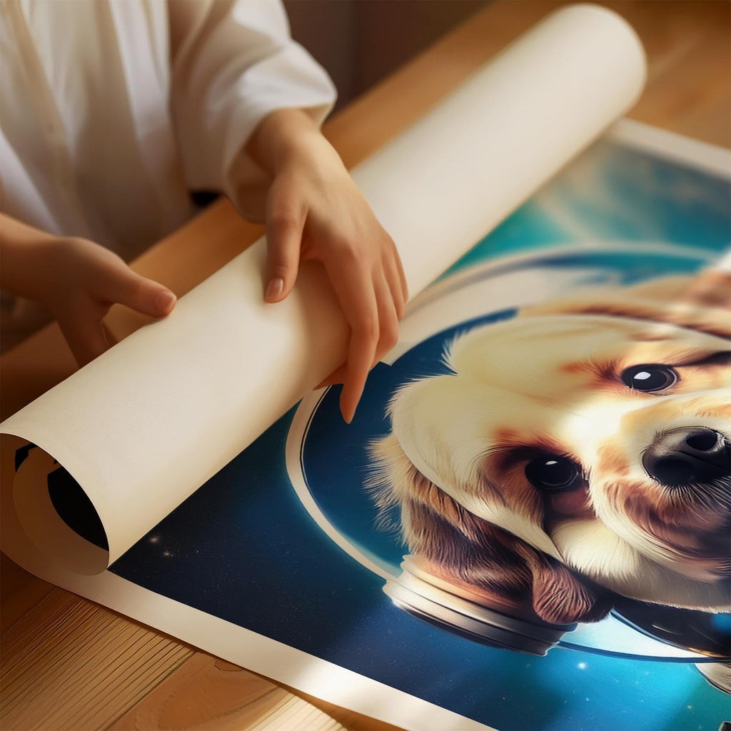 Coton de Tulear Astronaut Dog Series with Text Astro Dog image 1