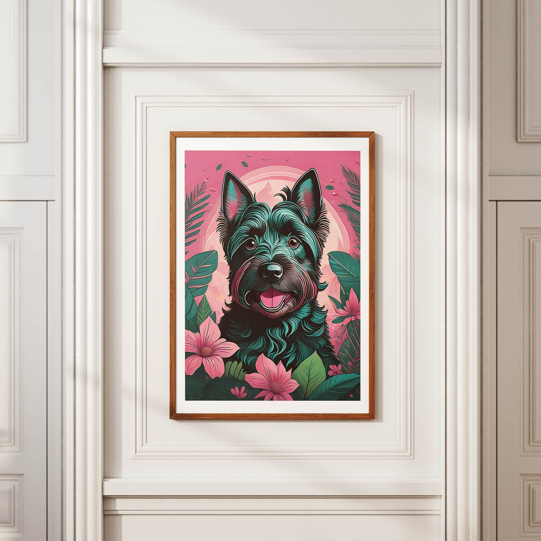Scottish Terrier Flowery Dog image 3