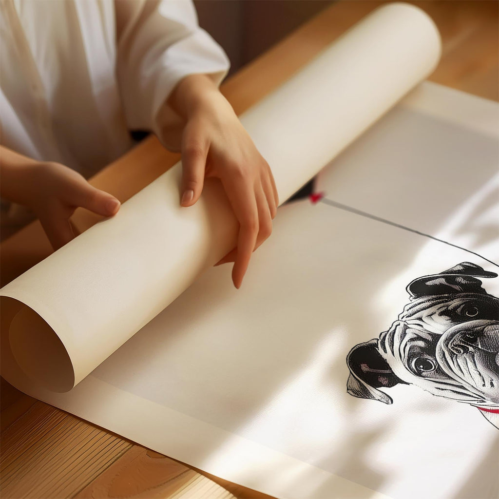 Bulldog DOGSY Series inspired by the Art of Banksy with text Dogsy image 1