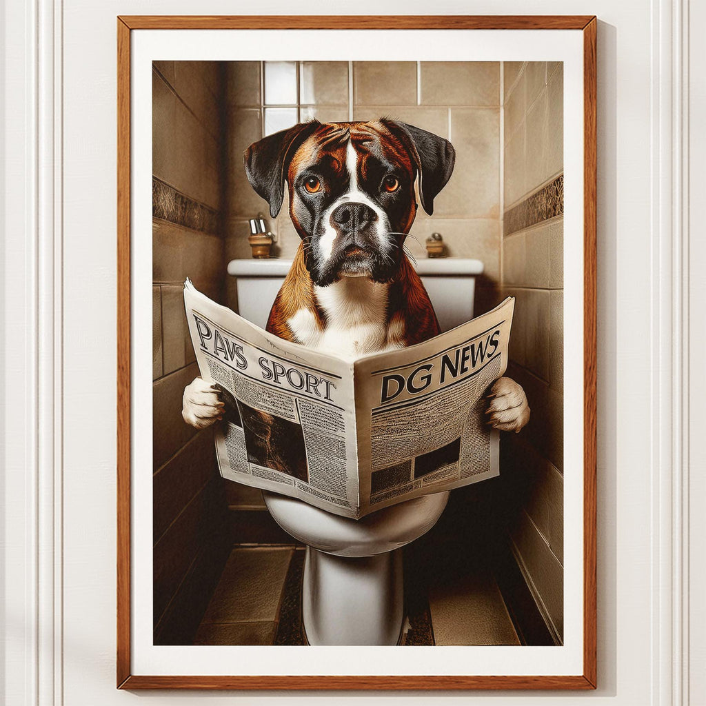 Boxer Toilet Humour Dog Series image 10