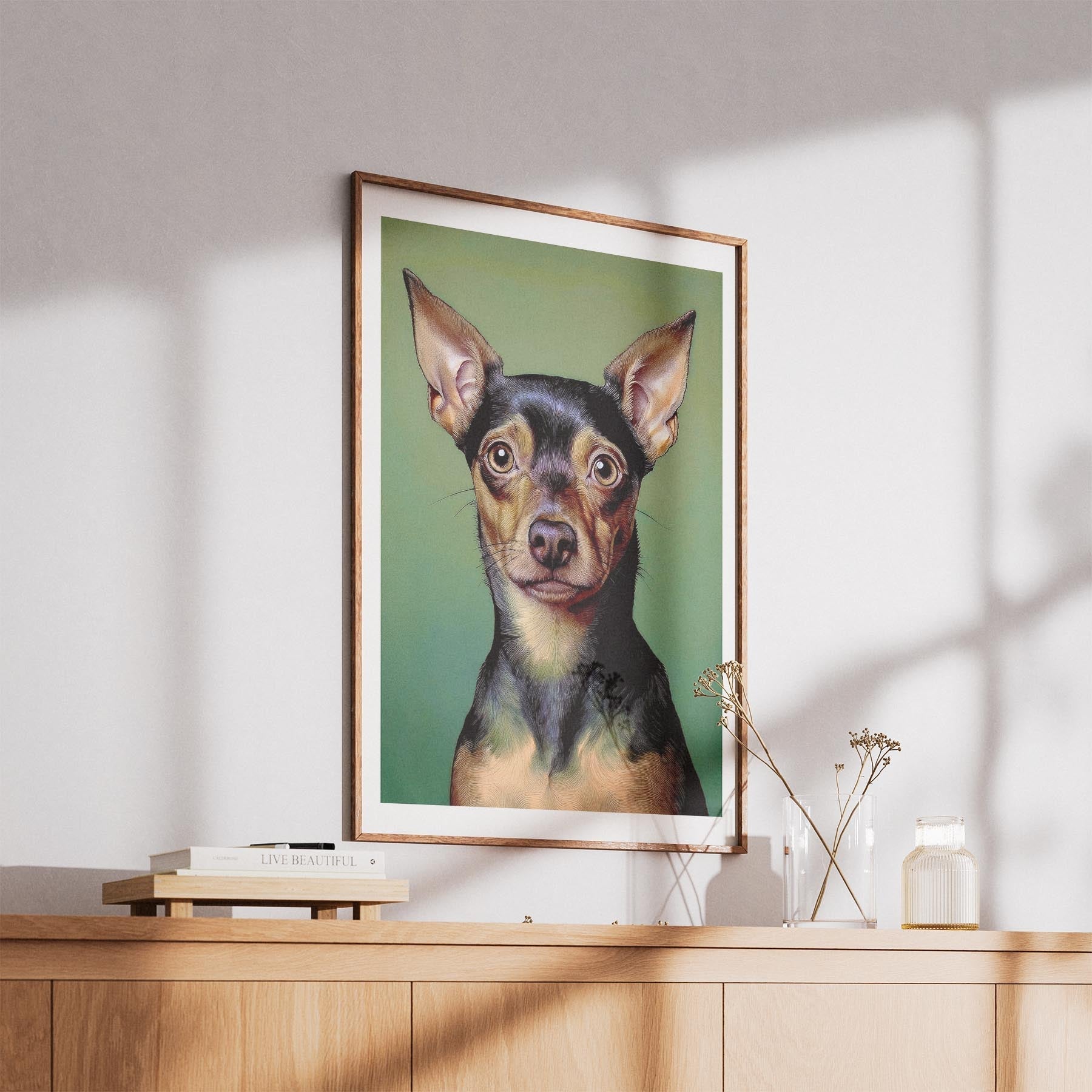 Miniature Pinscher Green Painted Series image 5