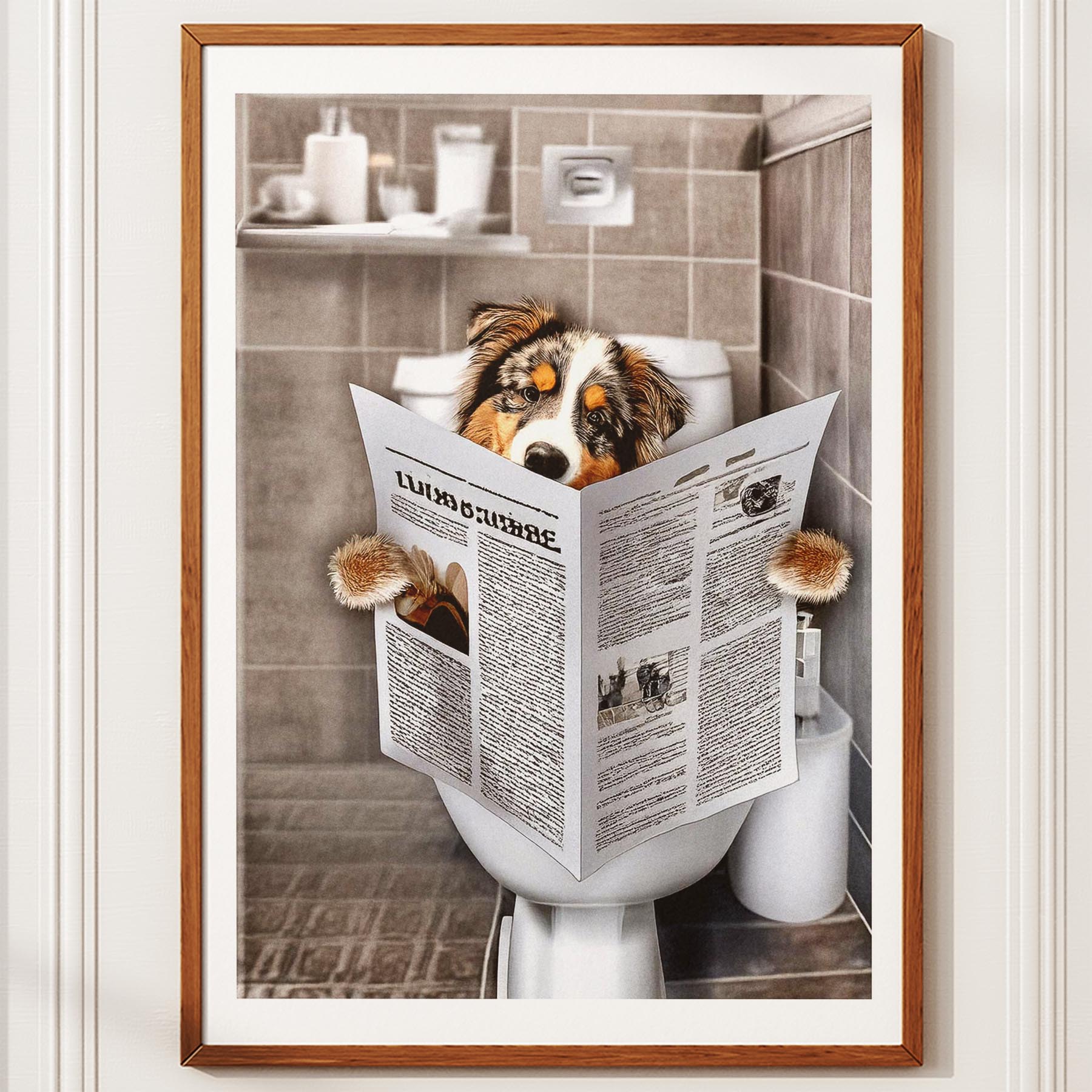 Australian Shepherd Toilet Humour Dog Series 4 image 10
