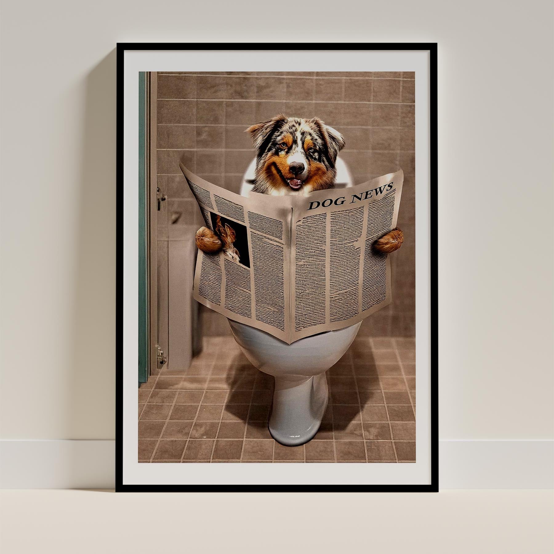 Australian Shepherd Toilet Humour Dog Series 1 image 0