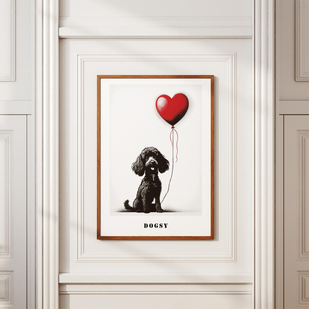 Poodle DOGSY Series inspired by the Art of Banksy with text Dogsy image 3