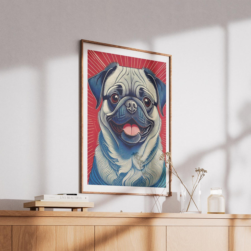 Pug Hokusai Japanese Inspired Dog Series image 5