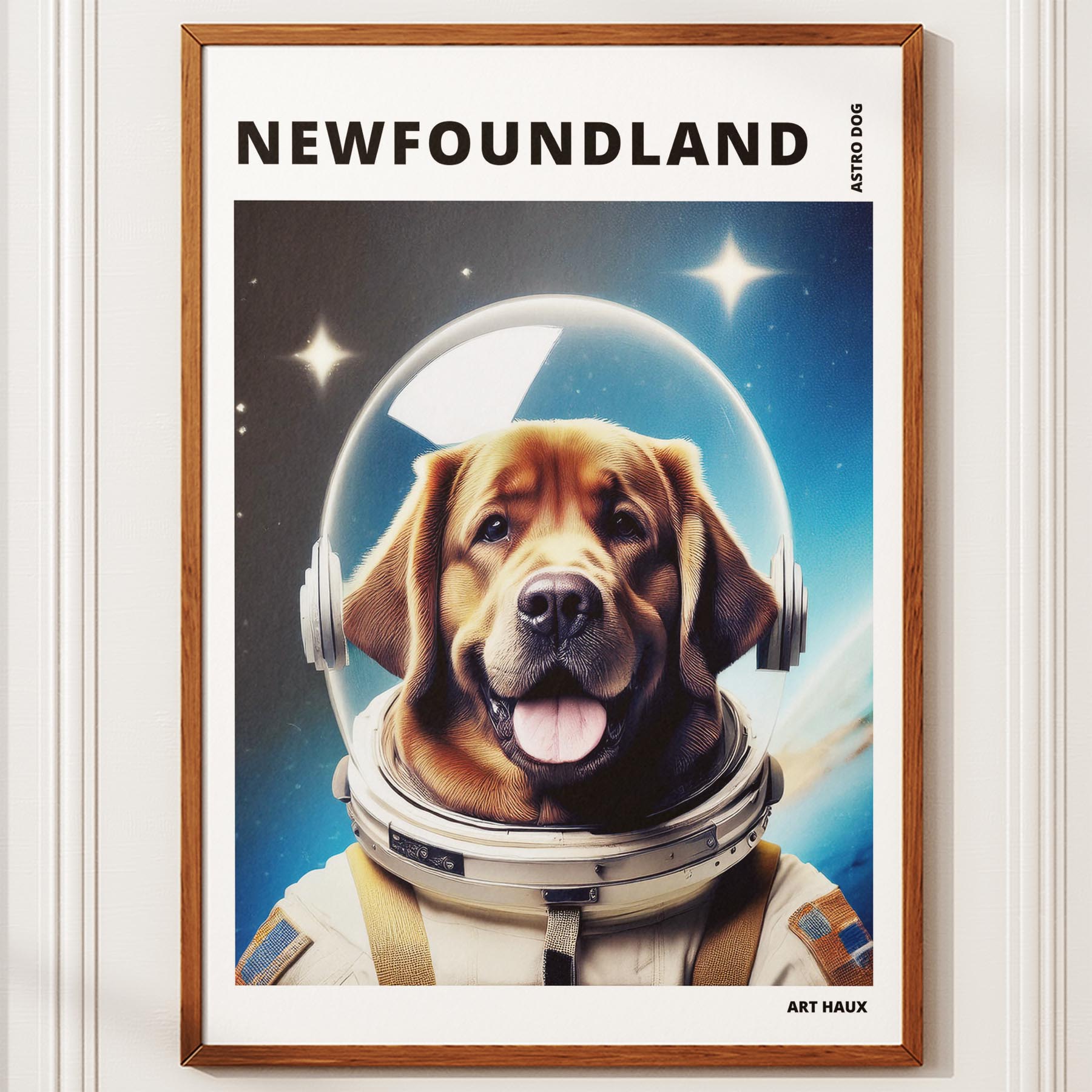 Newfoundland Astronaut Dog Series with Text Astro Dog image 10