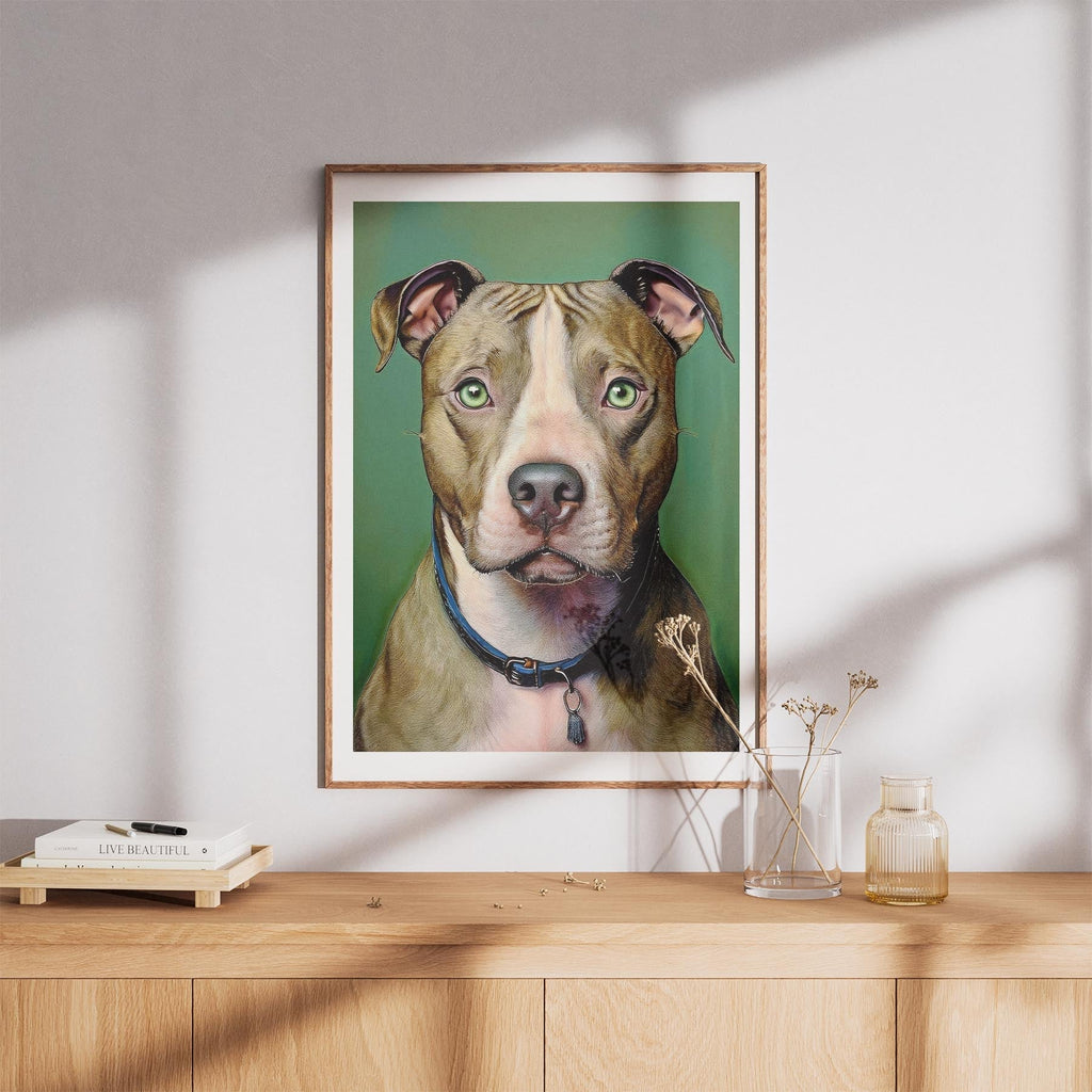 American Pitbull Terrier Green Painted Series image 8