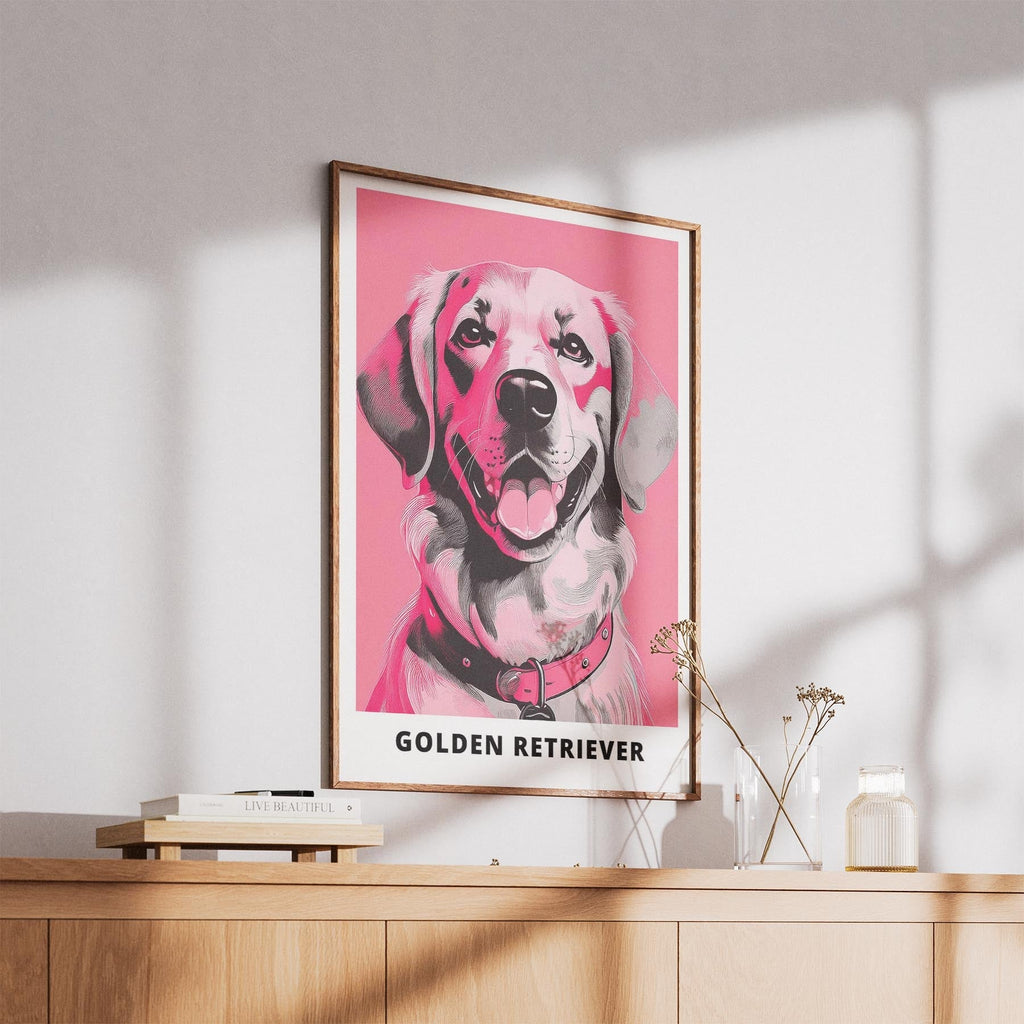 Golden Retriever Pink and Black Dog Series 1 image 5