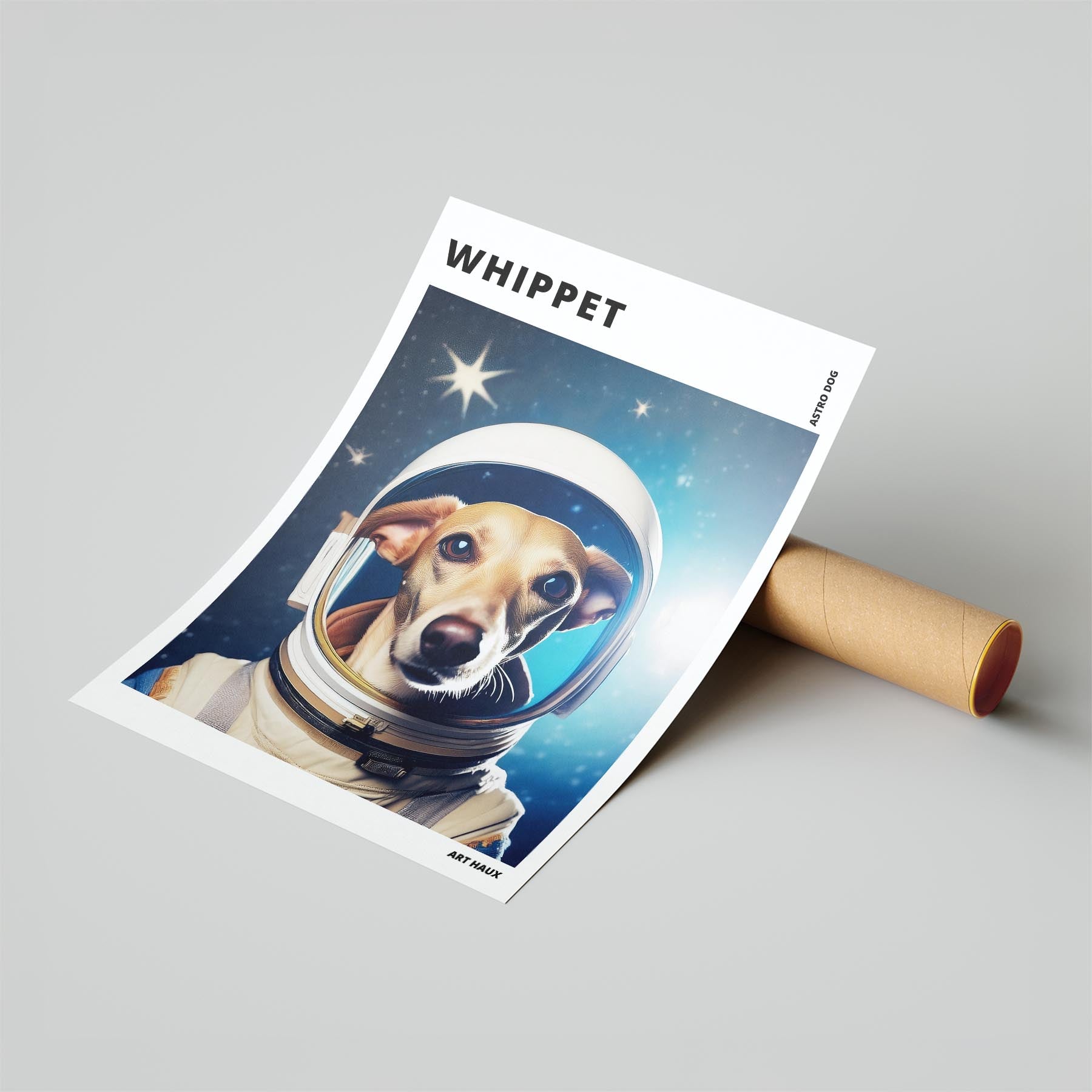 Whippet Astronaut Dog Series with Text Astro Dog image 6