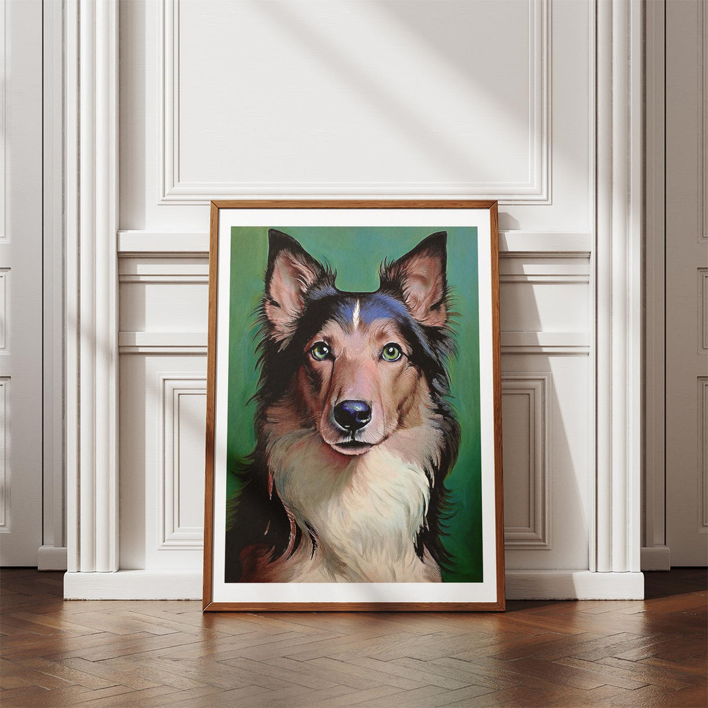 Rough Smooth Collie Green Painted Series image 4