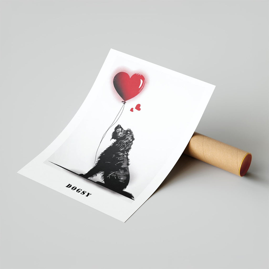 Old English Sheepdog DOGSY Series inspired by the Art of Banksy with text Dogsy image 6