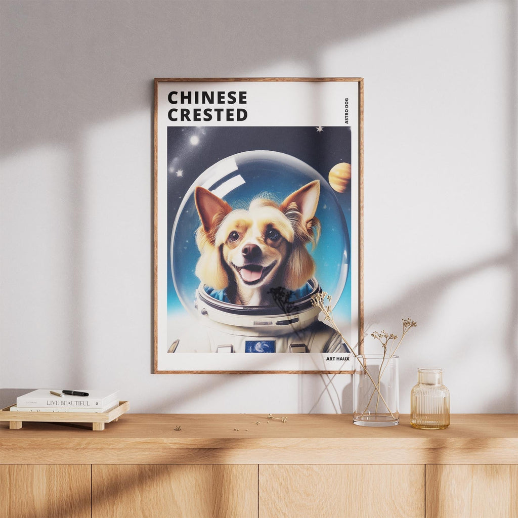 Chinese Crested Astronaut Dog Series with Text Astro Dog image 8