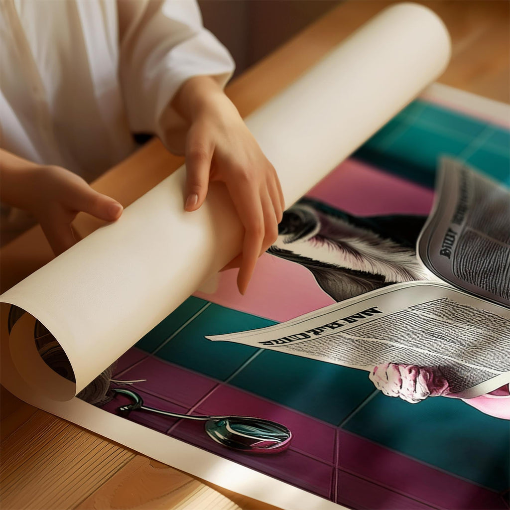 Greyhound Toilet Dogs PInk and Turquise image 1