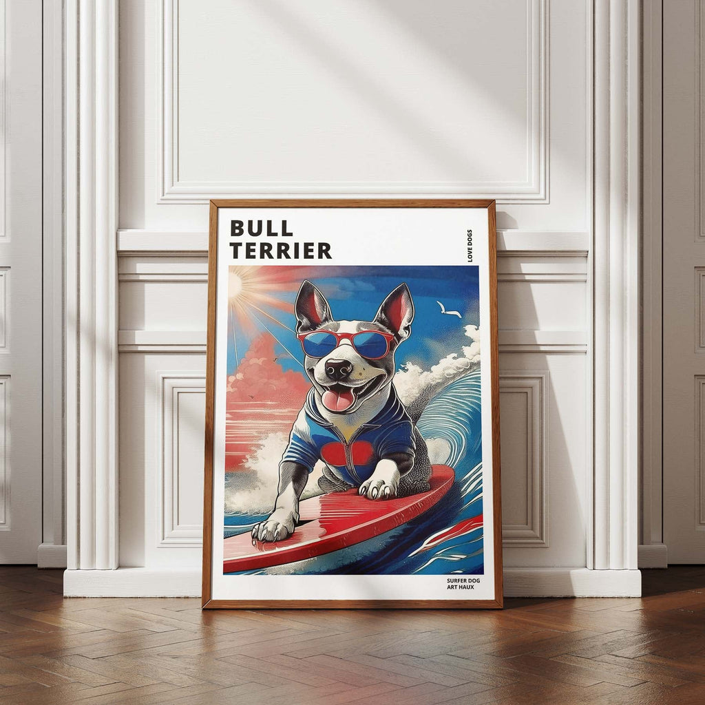 Bull Terrier Hokosai Surfer Dogs 1 image 4