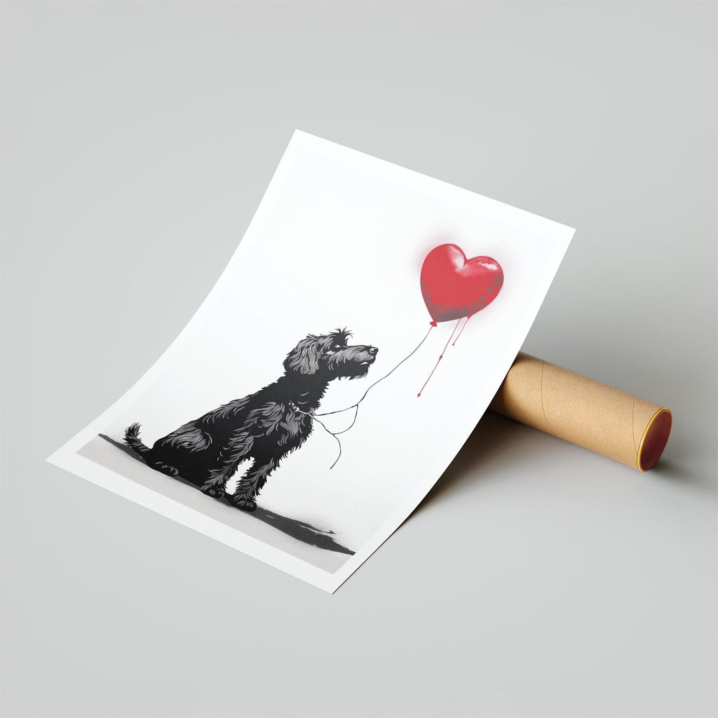 Black Russian Terrier DOGSY Series inspired by the Art of Banksy image 6