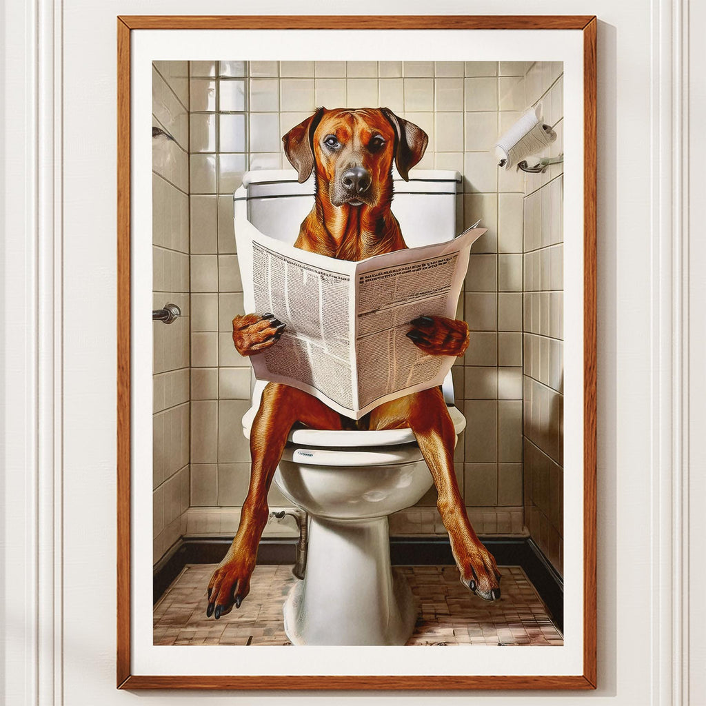 Rhoedesian Ridgeback Toilet Humour Dog Series image 10