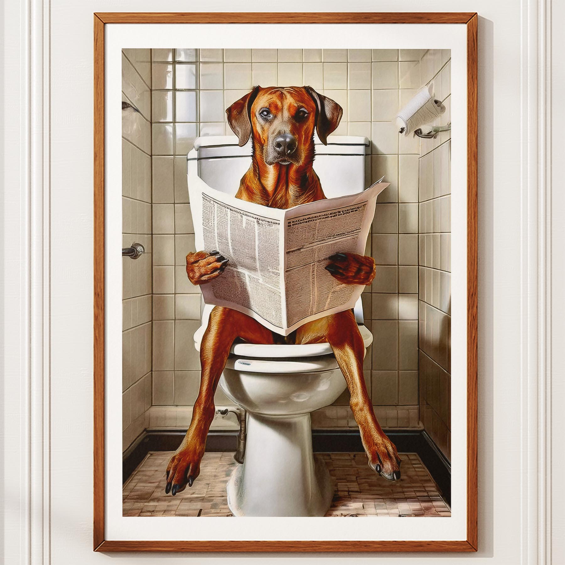 Rhoedesian Ridgeback Toilet Humour Dog Series image 10
