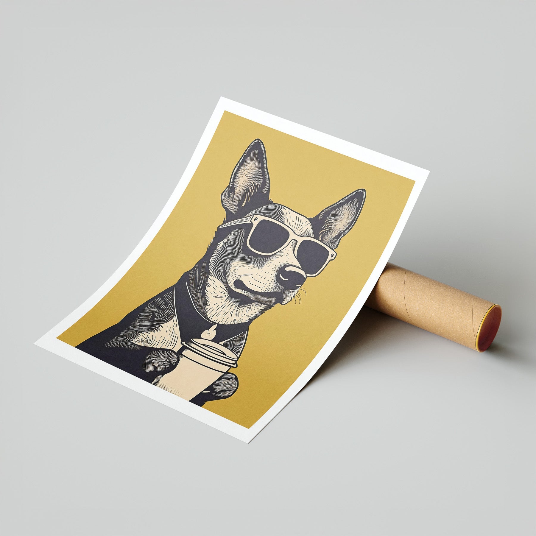 Cattledog Chillin Coffee Dog image 7