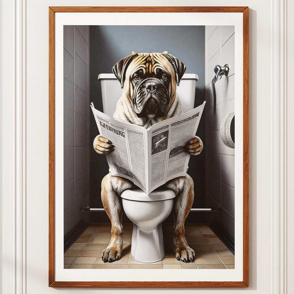 Bullmastiff Toilet Humour Dog Series image 10