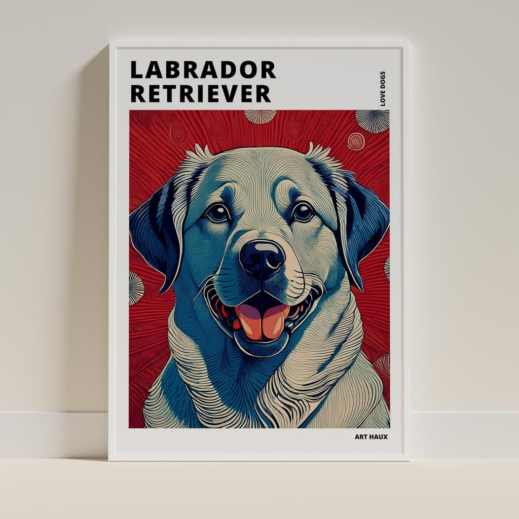 Labrador Retriever Hokusai Japanese Inspired Dog Series with Text image 8