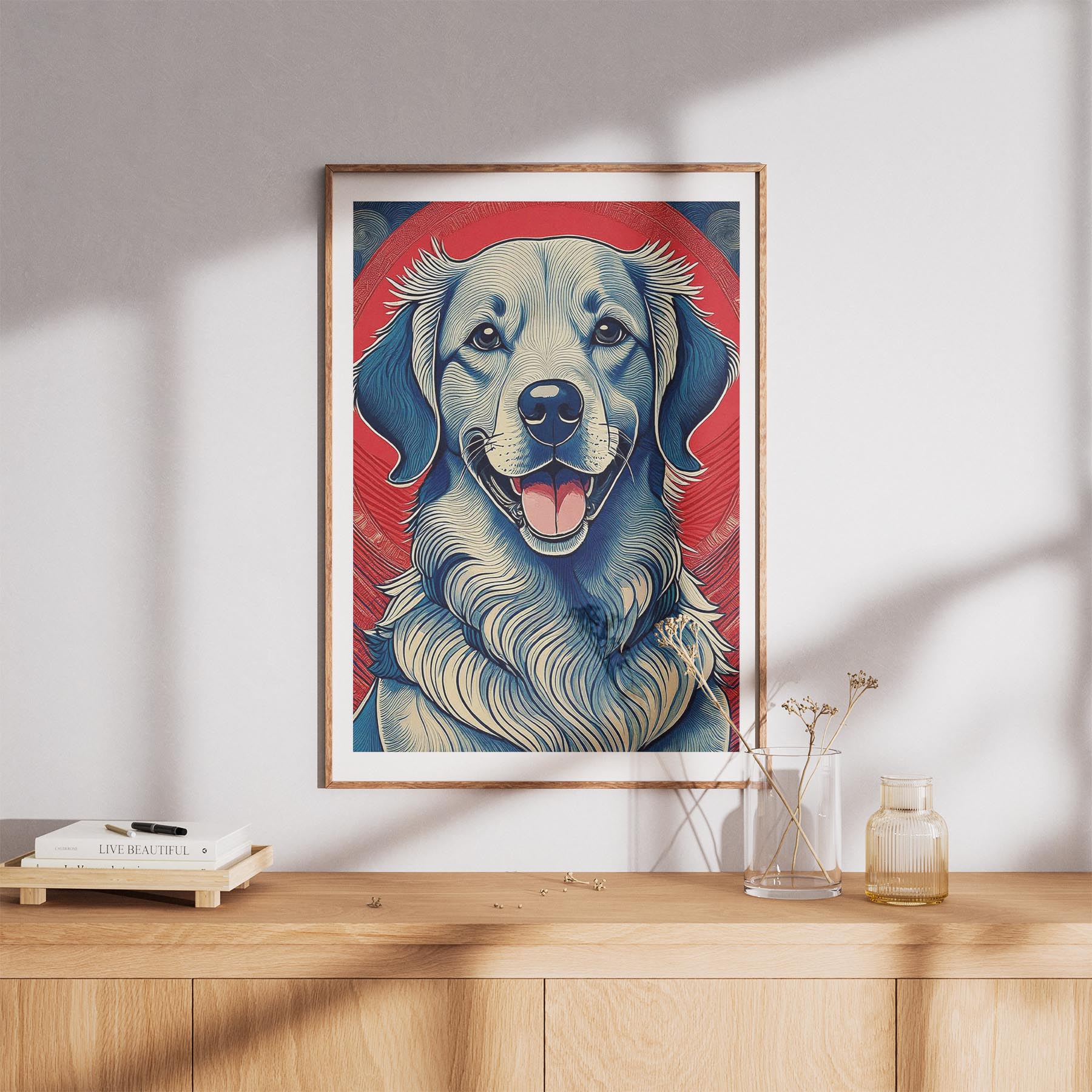 Golden Retriever Hokusai Japanese Inspired Dog Series image 8