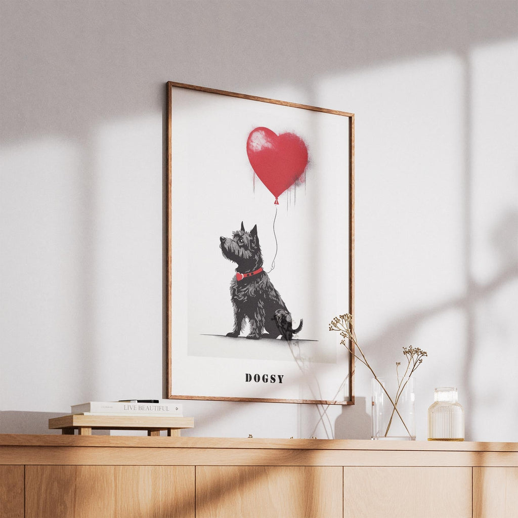 Australian Terrier DOGSY Series inspired by the Art of Banksy with text Dogsy image 5