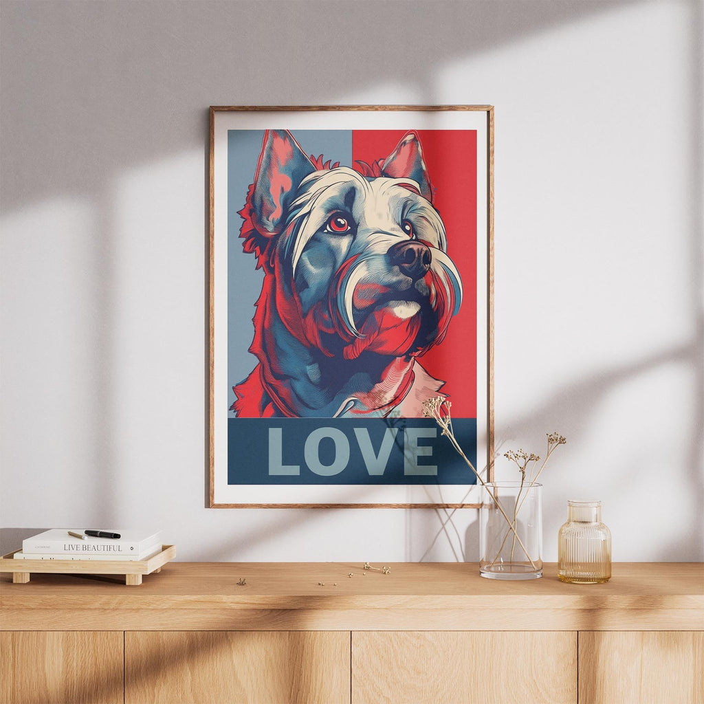 Australian Silky Terrier LOVE Series Inspired by the Obama Poster image 8